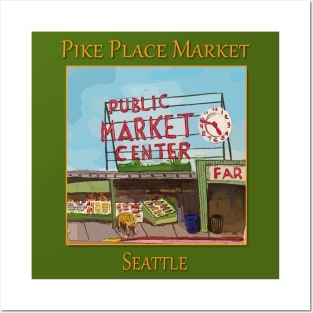 Pike Place Market Seattle Posters and Art